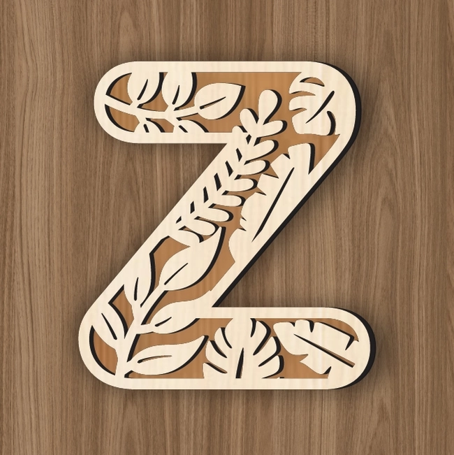 Alphabet Z And Leaf