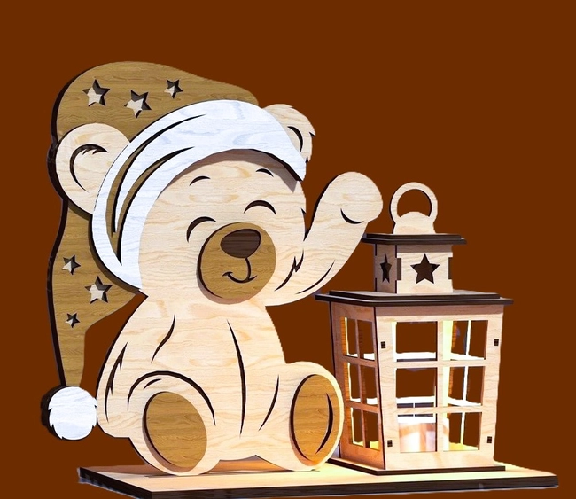 Bear with lantern