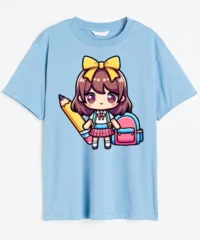 Cartoon Chibi School Girl