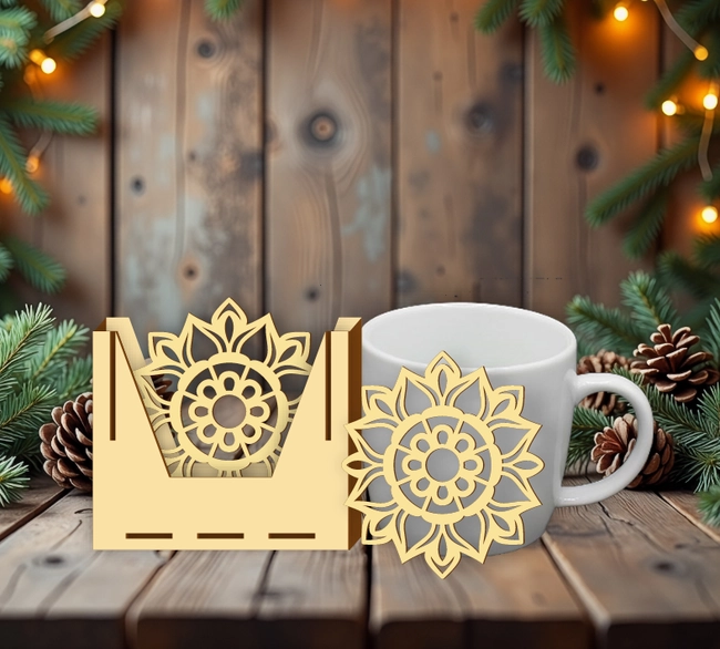 Coaster with holder
