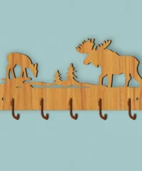 Forest Moose Key Holder