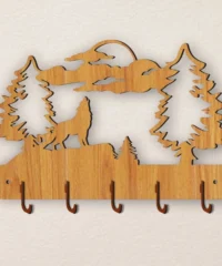 Forest Wolf Key Holder