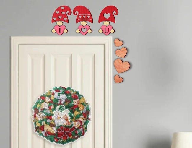 Gnome Valentine Door Corners