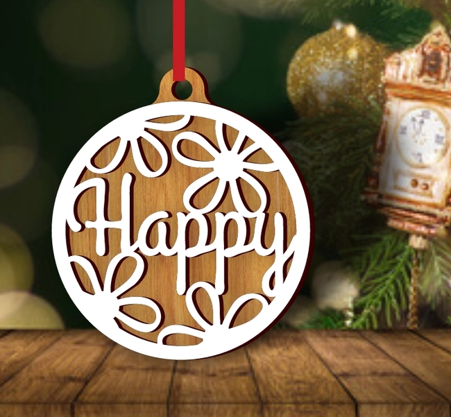 Happy Ornament