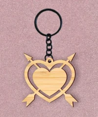 Heart With Arrows Valentine Keychain