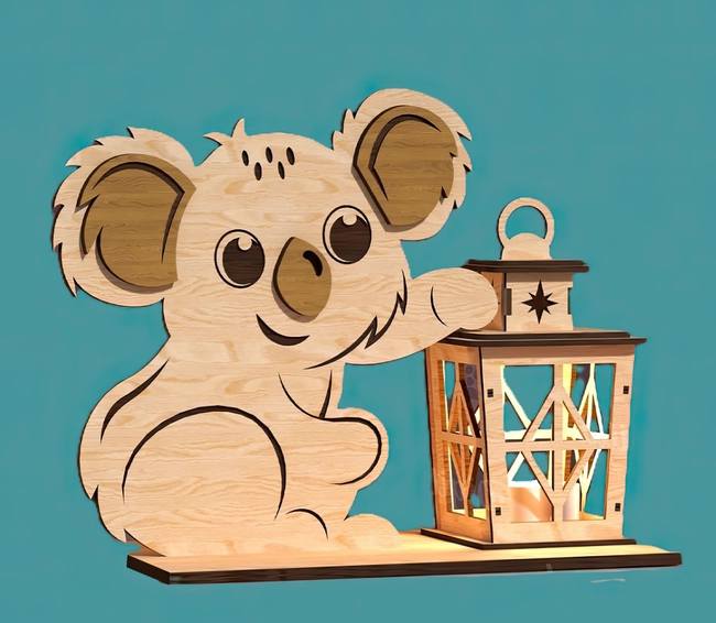 Koala with lantern
