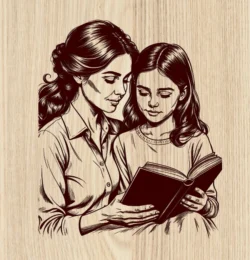 Mother And Daughter Read Books
