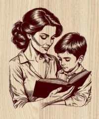Mother And Son Read Books