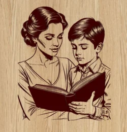 Mother And Son Read Books