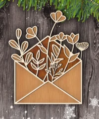 Multilayer Flowers Envelope Decoration