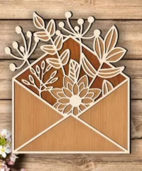 Multilayer Flowers Envelope Decoration