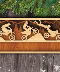 Multilayer Motocross Scene Name Sign