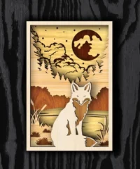 Multilayer Nature With The Image Of A Fox