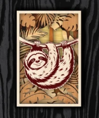 Multilayer Nature With The Image Of A Sloth