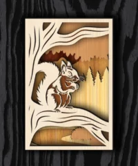 Multilayer Nature With The Image Of A Squirrel Multilayer Nature With The Image Of A Squirrel