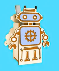 Robot pencil holder