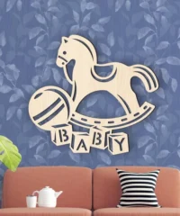 Rocking Horse Baby Room Wall Decor