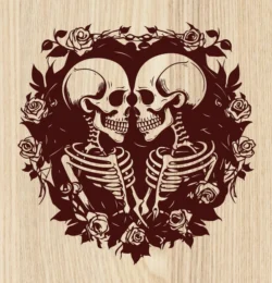 Skull Lovers With Rose Skull Lovers With Rose
