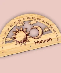 Sun With Moon Protractor Ruler