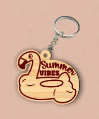Swan Swimming Float Keychain