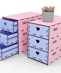 Three drawer desk organizer