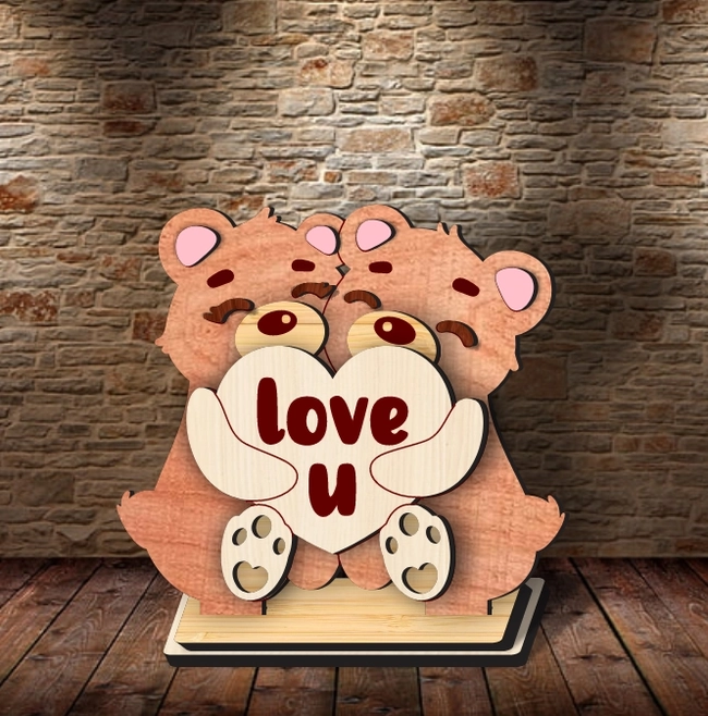 Valentine's Day Shelf Sitters Bear Couple