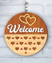 Welcome Valentines Day Door Hanger