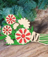Wooden flower bouquet