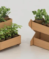Wooden flower box