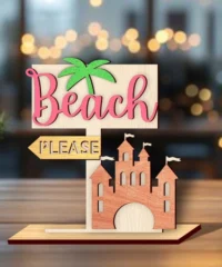 Beach Please Summer Stand Decor