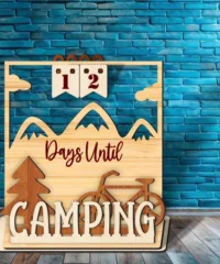 Bicycle And Pine Tree Camping Countdown Calendar