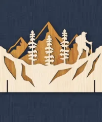 Camping Scene With Hiker