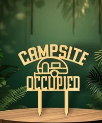 Campsite Occupied With Car Stake Sign