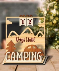 Car And Pine Tree Camping Countdown Calendar