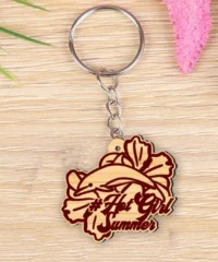 Dolphin And Flower Keychain