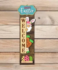 Easter Gnome Porch Sign