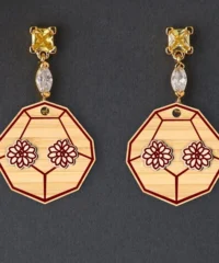 Flower Succulent Stud Earring