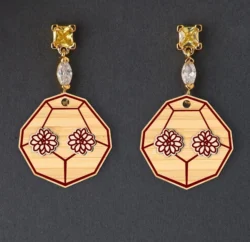 Flower Succulent Stud Earring