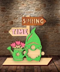 Gnome Spring Time Stand Decor