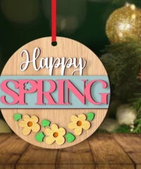 Happy Spring Round Sign