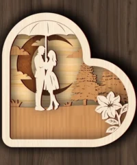 Heart Valentines Anniversary Umbrella