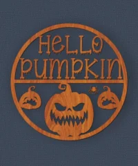 Hello Pumpkin Halloween Sign