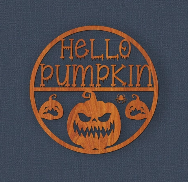 Hello Pumpkin Halloween Sign