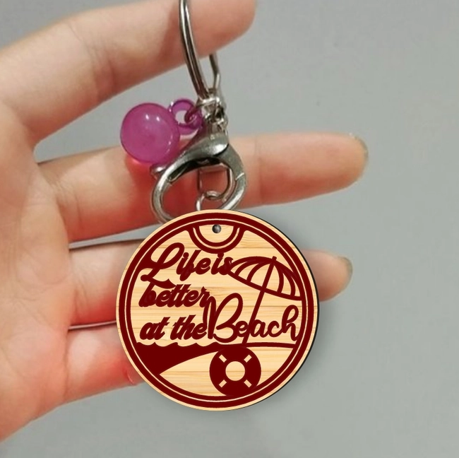 Life Is Better At The Beach Keychain