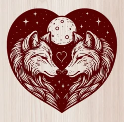 Moonlit Wolf Embrace