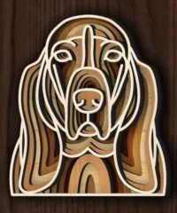 Multilayer Basset Hound Face Multilayer Basset Hound Face