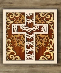 Multilayer Cross Religious Decor