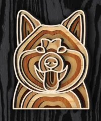 Multilayer Dog Akita