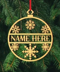 Name Here Christmas Ornament