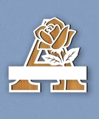 Rose Alphabet A